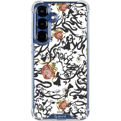 Disney Snow White Roses and Character Silhouette Galaxy S25 Plus Clear Case