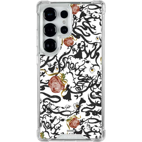 Disney Snow White Roses and Character Silhouette Galaxy S25 Ultra Clear Case