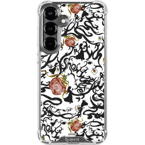 Disney Snow White Roses and Character Silhouette Galaxy S26 Clear Case