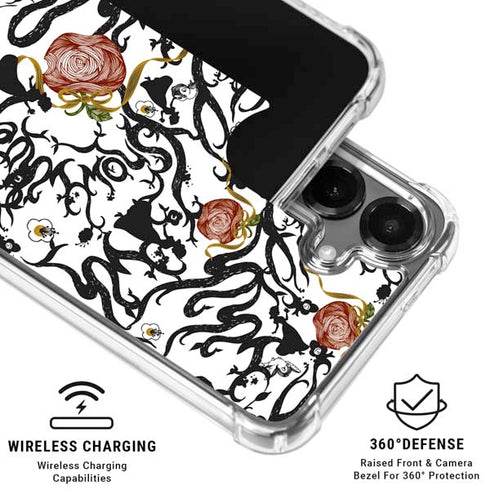 Disney Snow White Roses and Character Silhouette Galaxy S26 Plus Clear Case