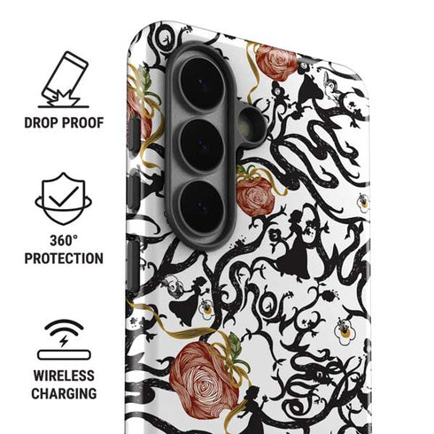 Disney Snow White Roses and Character Silhouette Galaxy S26 Plus Impact Case