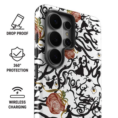 Disney Snow White Roses and Character Silhouette Galaxy S26 Ultra Impact Case