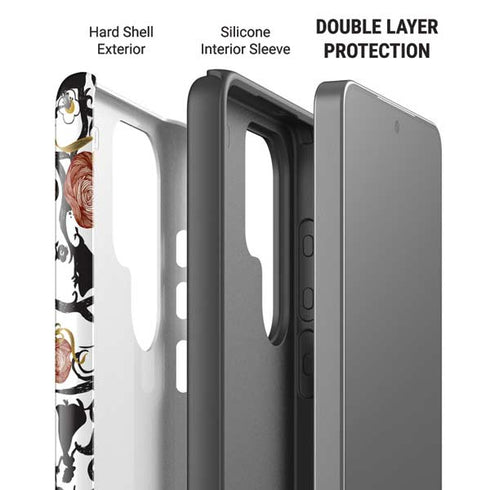Disney Snow White Roses and Character Silhouette Galaxy S26 Ultra Impact Case