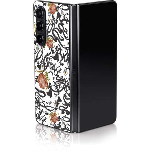 Disney Snow White Roses and Character Silhouette Galaxy Z Fold5 5G Skin