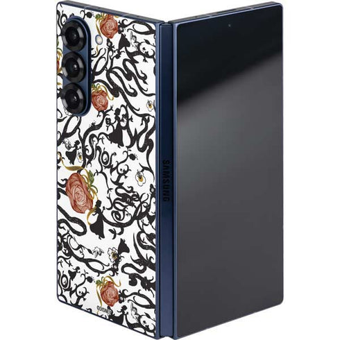 Disney Snow White Roses and Character Silhouette Galaxy Z Fold6 Skin