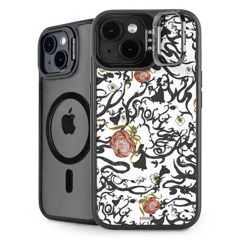 Disney Snow White Roses and Character Silhouette iPhone 14 Plus Kickstand Case