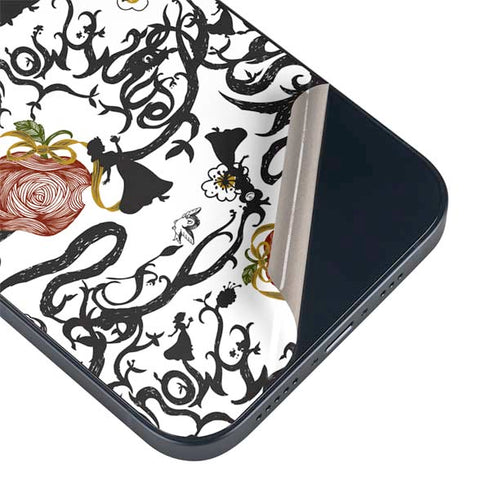 Disney Snow White Roses and Character Silhouette iPhone Skins