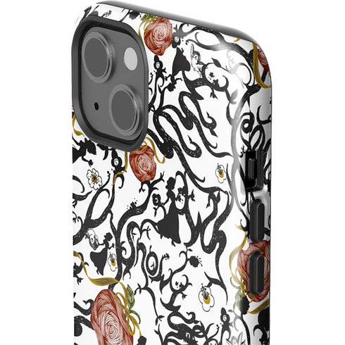 Disney Snow White Roses and Character Silhouette iPhone 15 Impact Case
