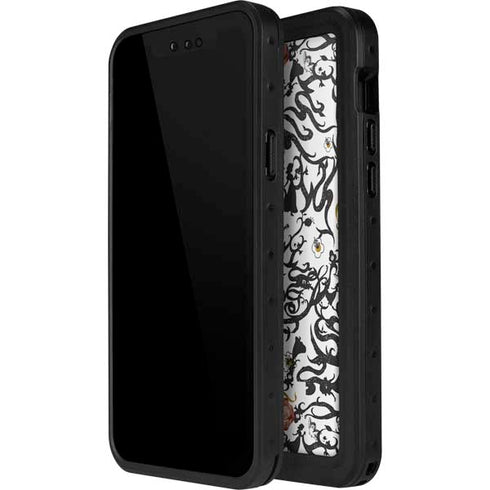 Disney Snow White Roses and Character Silhouette iPhone 15 Pro Waterproof Case