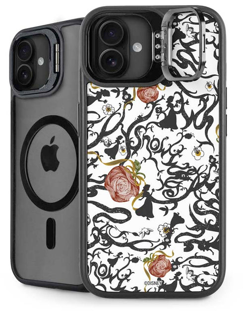 Disney Snow White Roses and Character Silhouette iPhone 16 Plus Kickstand Case