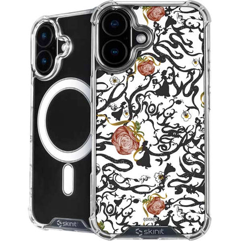 Disney Snow White Roses and Character Silhouette iPhone 16 Plus MagSafe Case