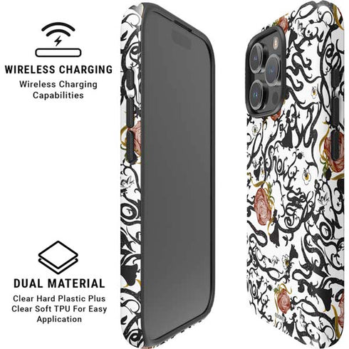Disney Snow White Roses and Character Silhouette iPhone 16 Pro Max Magsafe Impact Case