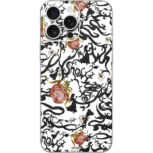 Disney Snow White Roses and Character Silhouette iPhone 16 Pro Max Skin