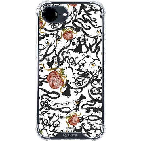 Disney Snow White Roses and Character Silhouette iPhone 16e Clear Case