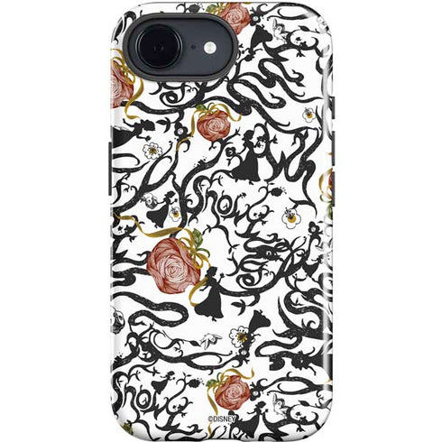 Disney Snow White Roses and Character Silhouette iPhone 16e Impact Case