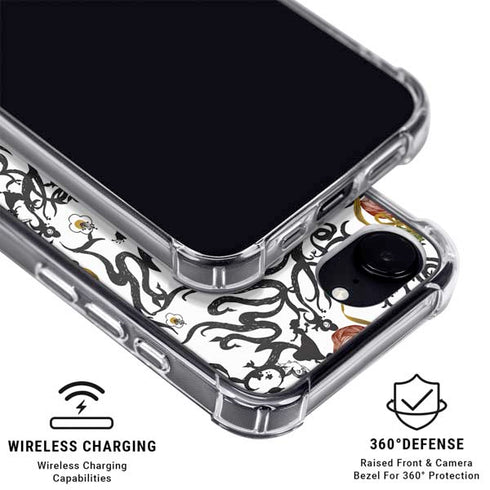 Disney Snow White Roses and Character Silhouette iPhone 16e MagSafe Case