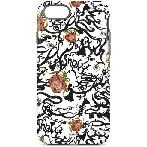 Disney Snow White Roses and Character Silhouette iPhone Cases