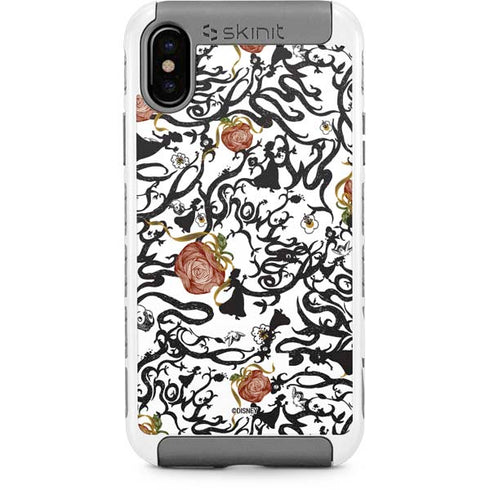 Disney Snow White Roses and Character Silhouette iPhone Cases