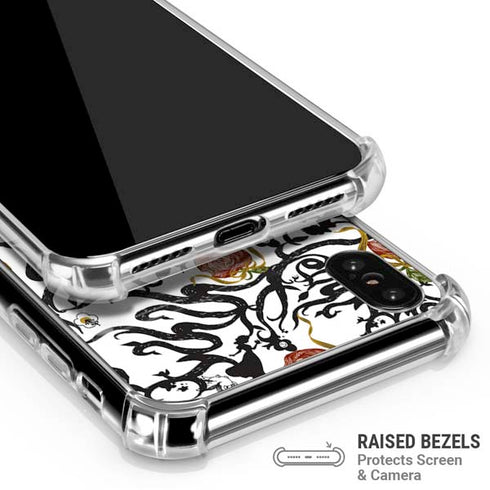 Disney Snow White Roses and Character Silhouette iPhone X/XS Clear Case