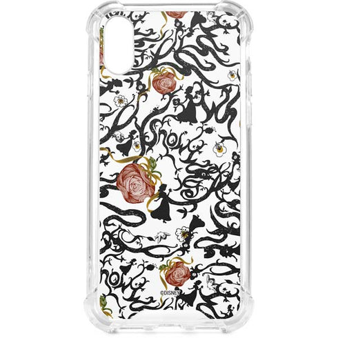 Disney Snow White Roses and Character Silhouette iPhone XS Clear Case