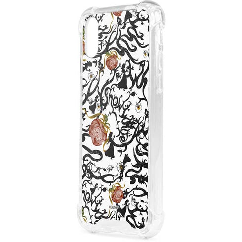 Disney Snow White Roses and Character Silhouette iPhone XS Clear Case