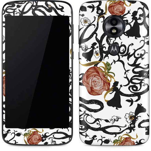 Disney Snow White Roses and Character Silhouette Moto E5 Play Skin