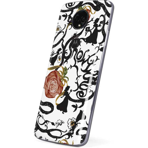 Disney Snow White Roses and Character Silhouette Moto E5 Plus Skin