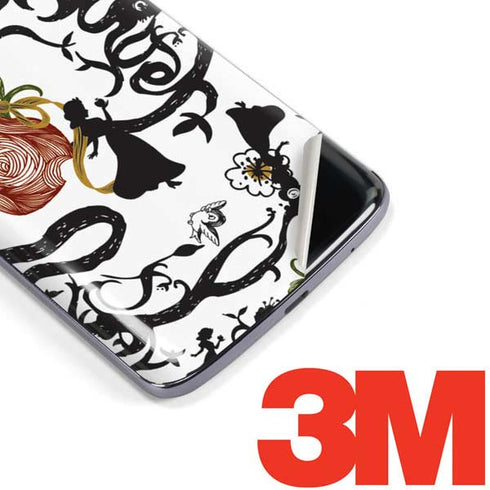 Disney Snow White Roses and Character Silhouette Moto E5 Plus Skin