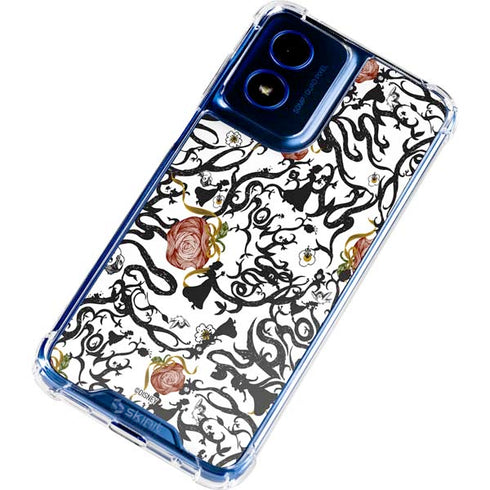 Disney Snow White Roses and Character Silhouette Moto G 5G (2024) Clear Case