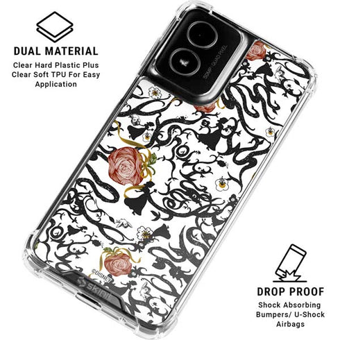 Disney Snow White Roses and Character Silhouette Moto G Power 5G (2024) Clear Case