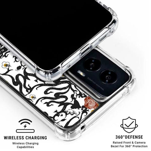 Disney Snow White Roses and Character Silhouette Moto G Power 5G (2024) Clear Case