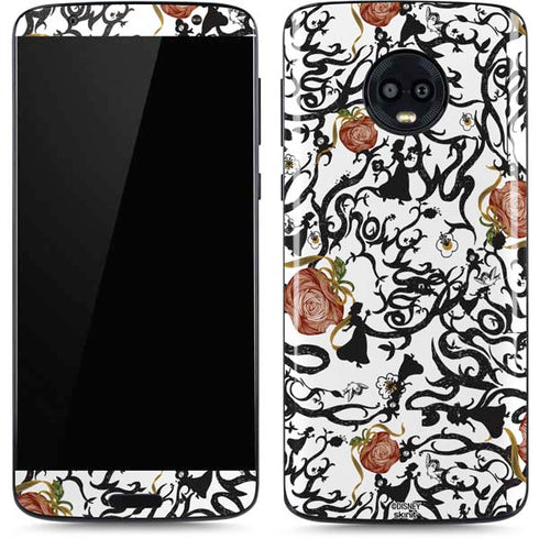 Disney Snow White Roses and Character Silhouette Moto G6 Skin