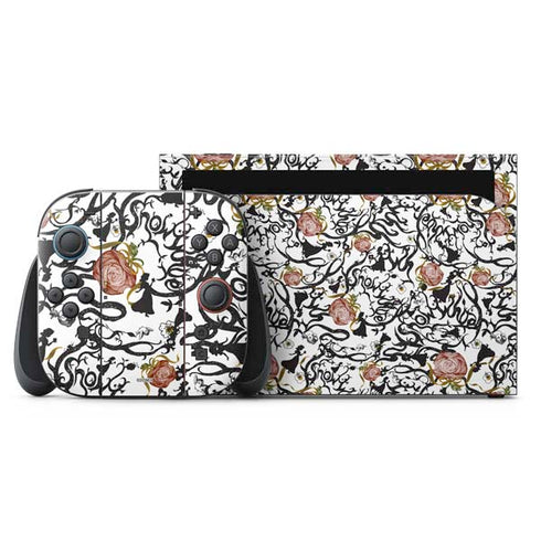 Disney Snow White Roses and Character Silhouette Nintendo Skins