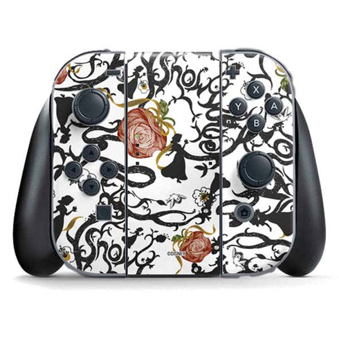 Disney Snow White Roses and Character Silhouette Nintendo Switch (2017-2021) Joy-Con Controller Skin