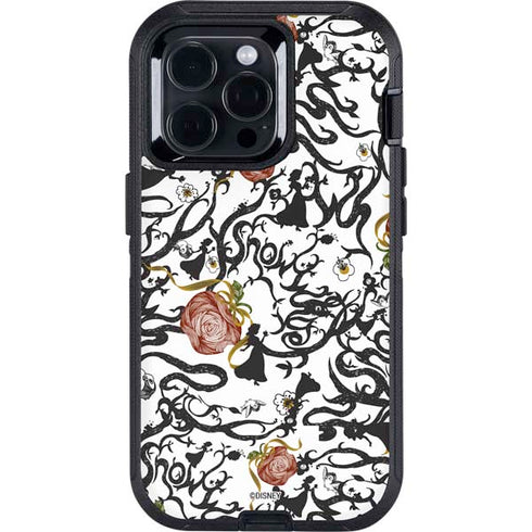 Disney Snow White Roses and Character Silhouette Otterbox Defender iPhone Skin