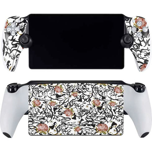 Disney Snow White Roses and Character Silhouette PlayStation Portal Remote Player Skin