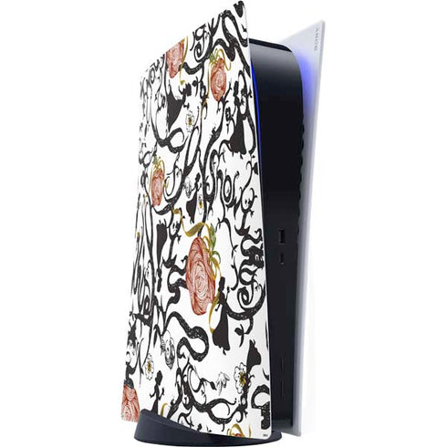 Disney Snow White Roses and Character Silhouette PlayStation PS5 Skins