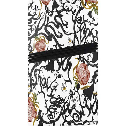 Disney Snow White Roses and Character Silhouette PS5 Pro Console Skin