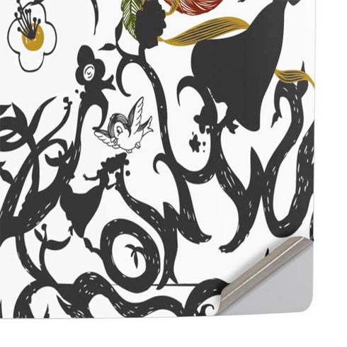 Disney Snow White Roses and Character Silhouette PS5 Pro Console Skin