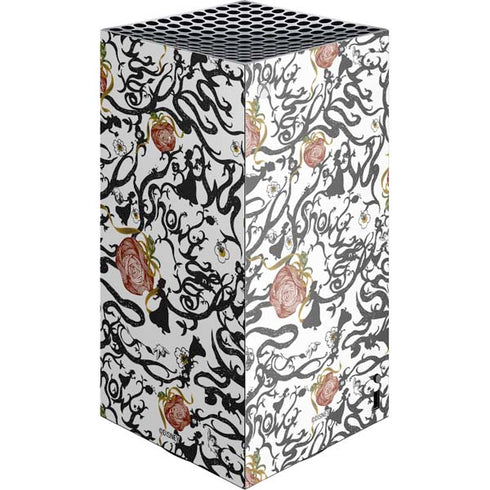 Disney Snow White Roses and Character Silhouette XBox Series X Digital Edition Console Skin
