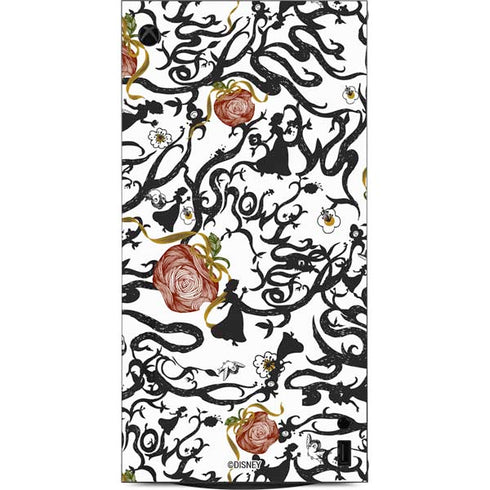 Disney Snow White Roses and Character Silhouette XBox Series X Digital Edition Console Skin