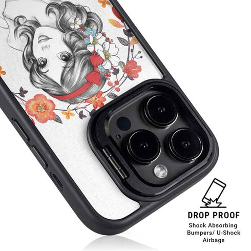 Disney Snow White Still the Fairest Art iPhone 15 Pro Kickstand Case