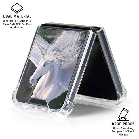 Soaring Pegasus by Laurie Prindle Galaxy Z Flip6 Clear Case