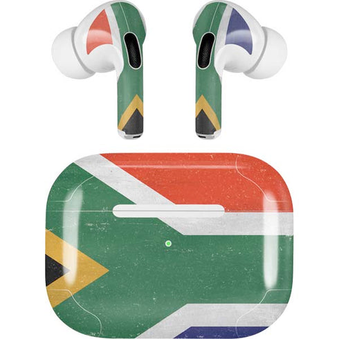 South Africa Flag Distressed AirPods Skins