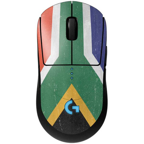 South Africa Flag Distressed G Pro Wireless Gaming Mouse Skin