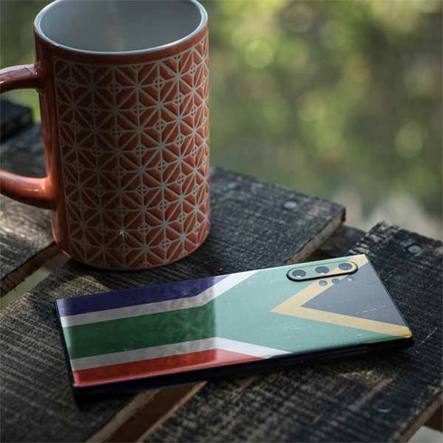 South Africa Flag Distressed Galaxy Note 10 Plus Skin