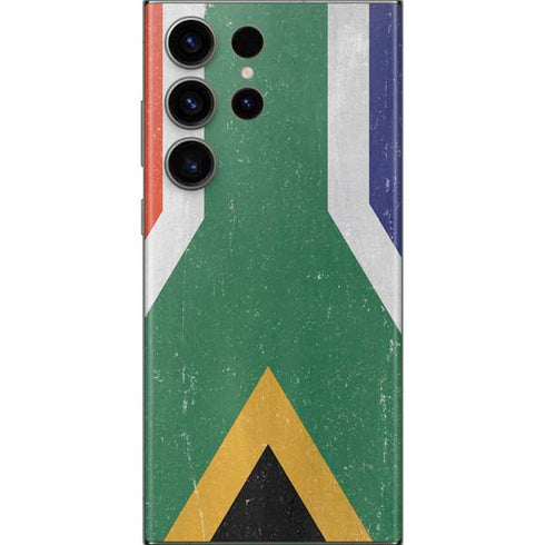 South Africa Flag Distressed Galaxy Skins