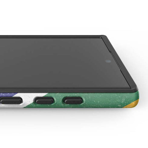 South Africa Flag Distressed Galaxy S25 Ultra Impact Case