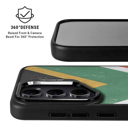 South Africa Flag Distressed Galaxy S24 Ultra Kickstand Case