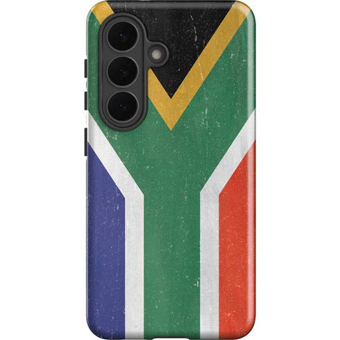 South Africa Flag Distressed Galaxy S26 Impact Case